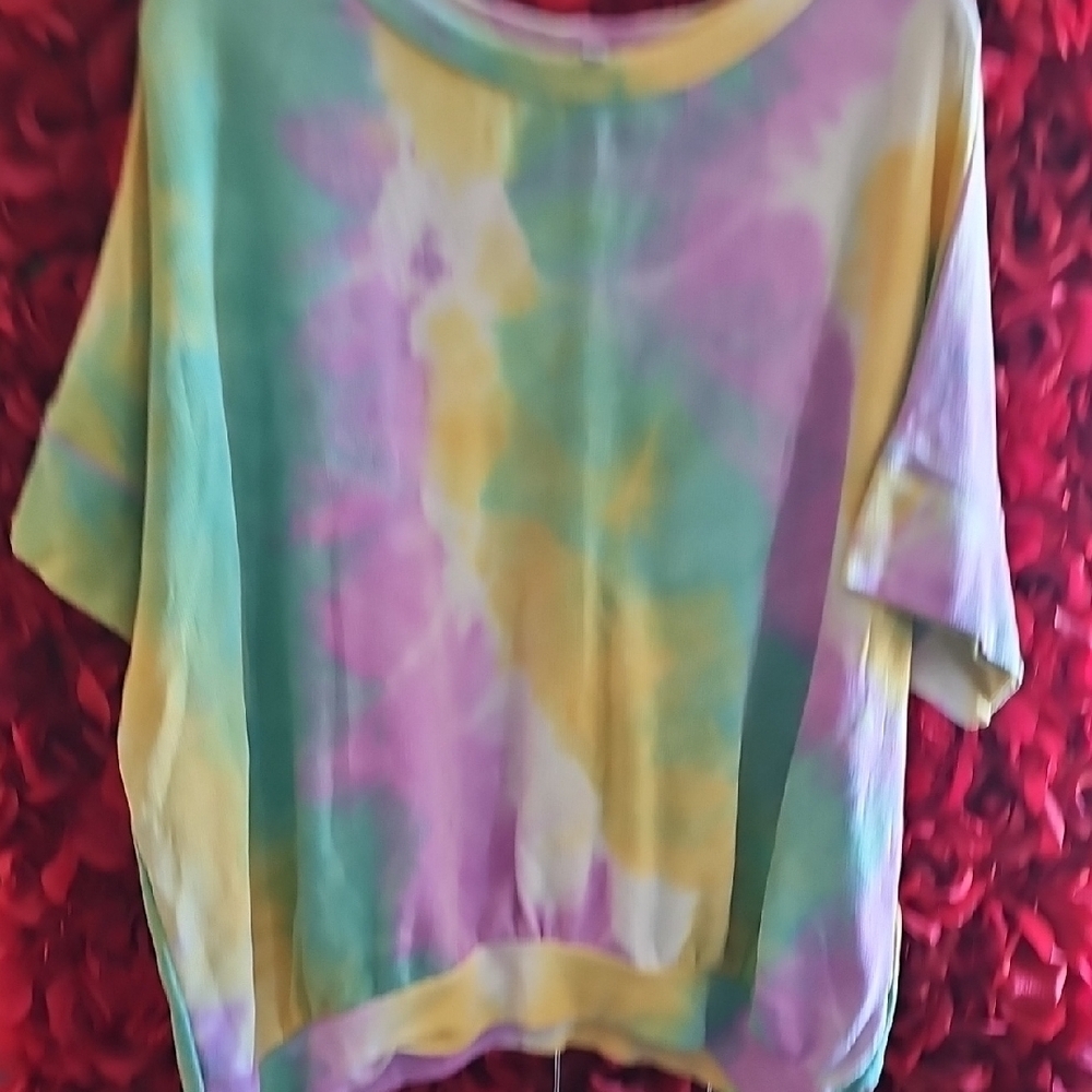 White Birch Wonen's Multicolor Tie-Dye Women's Top Size XLarge